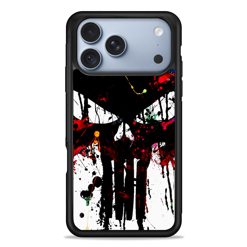 The Punisher Abstract Painting iPhone 18 Pro Case - iPhone 18 Pro Silicone Case