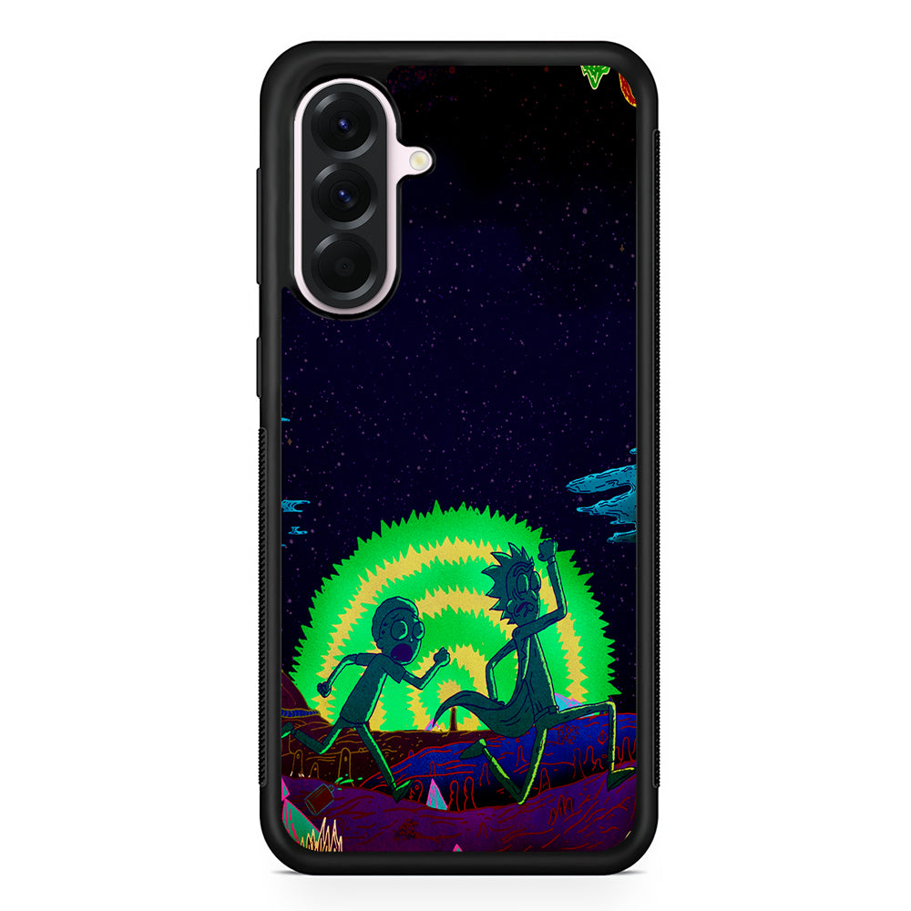 Rick and Morty Green Portal Samsung Galaxy A56 Case | Samsung Galaxy A56 Protective Rubber Case