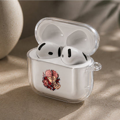 Jujutsu Kaisen Yuji and Sukuna Protective Apple Airpods 4 Clear Case - Durable Clear Protection