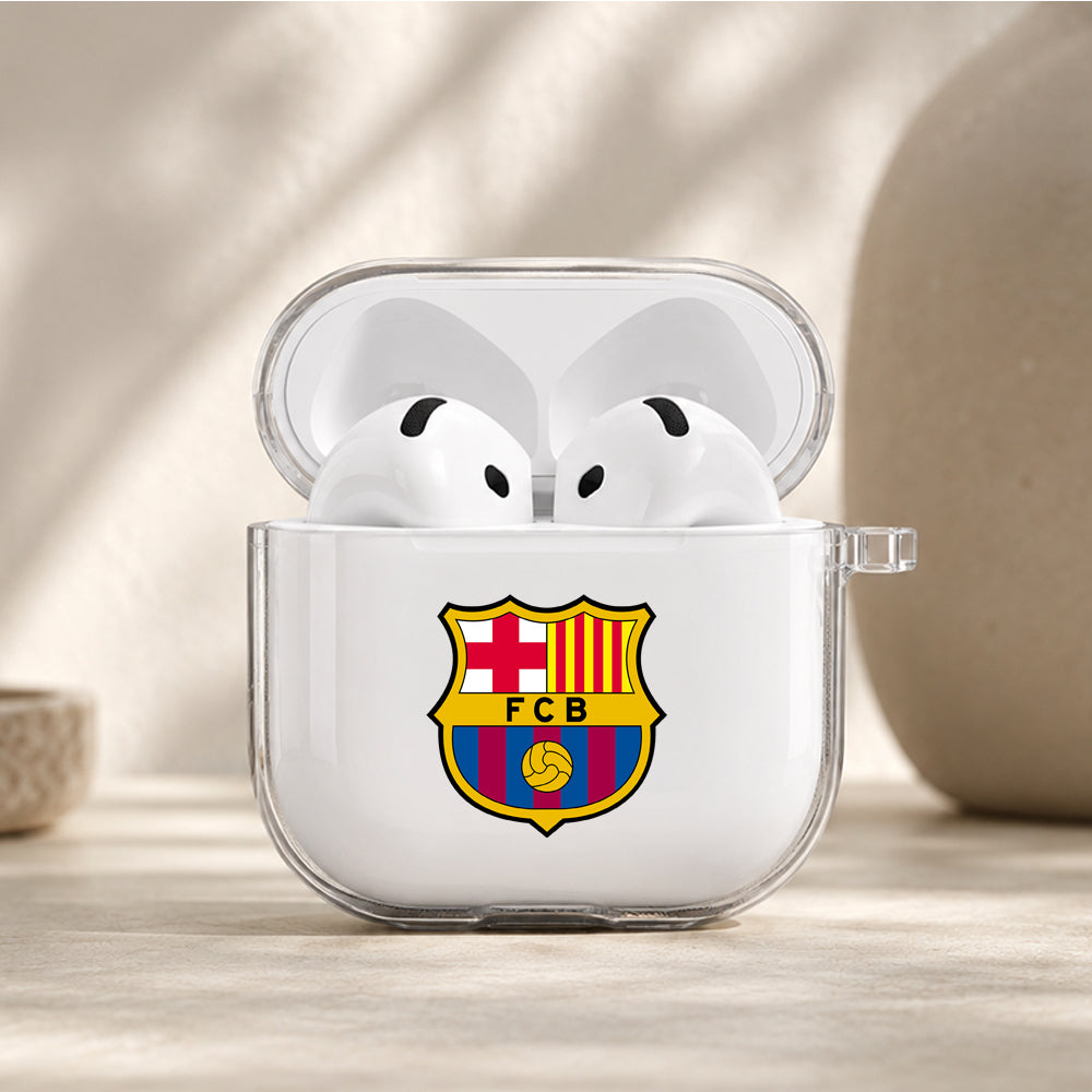 Barcelona Football Logo Protective Apple Airpods 4 Clear Case - Durable Clear Protection