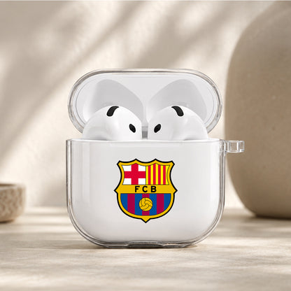 Barcelona Football Logo Protective Apple Airpods 4 Clear Case - Durable Clear Protection
