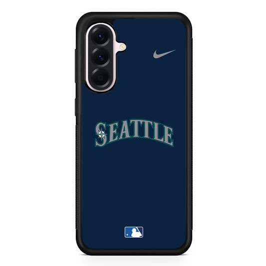 MLB Seattle Mariners Blue Nike Samsung Galaxy A56 Case | Samsung Galaxy A56 Protective Rubber Case