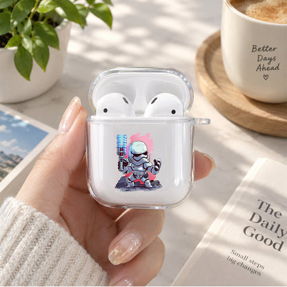 Stormtrooper Star War Cartoon Protective Clear Case Cover For Apple Airpods | Soft Silicone AirPods 1 / 2 Case | Protective Cover