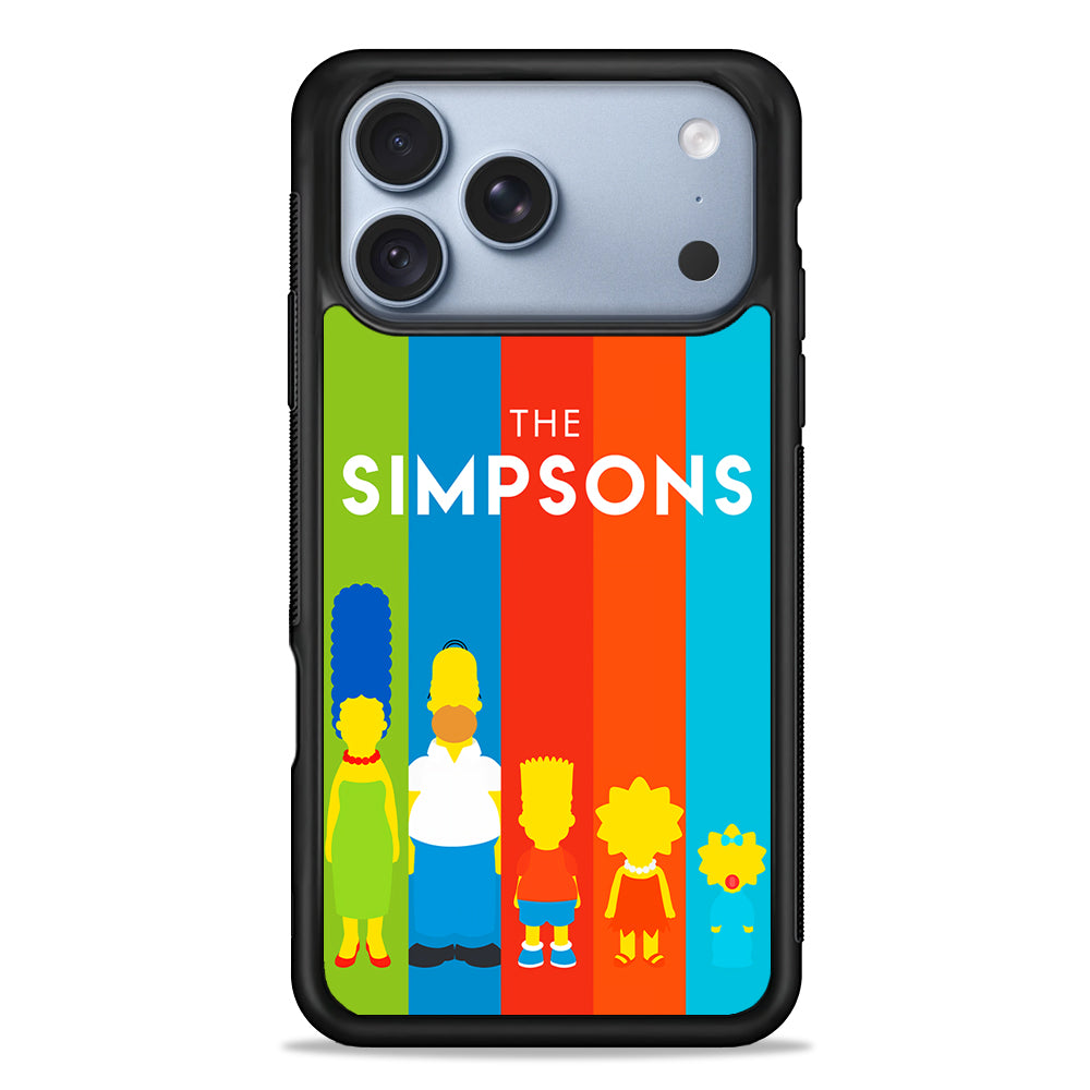 The Simpson Family Colorful iPhone 18 Pro Case - iPhone 18 Pro Silicone Case