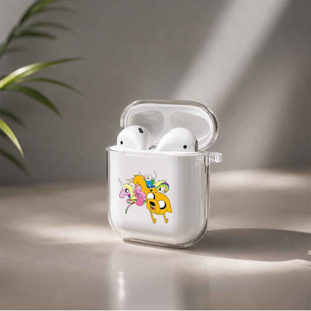 Adventure Time with Finn & Jake Protective Clear Case Cover For Apple Airpods | Soft Silicone AirPods 1 / 2 Case | Protective Cover