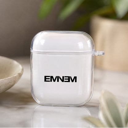 Eminem Logo Protective Clear Case Cover For Apple Airpods | Soft Silicone AirPods 1 / 2 Case | Protective Cover