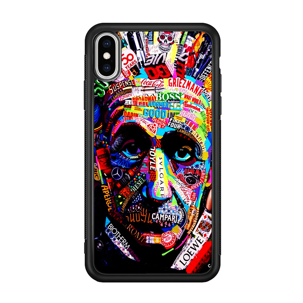 Albert Einstein Abstract iPhone X Case