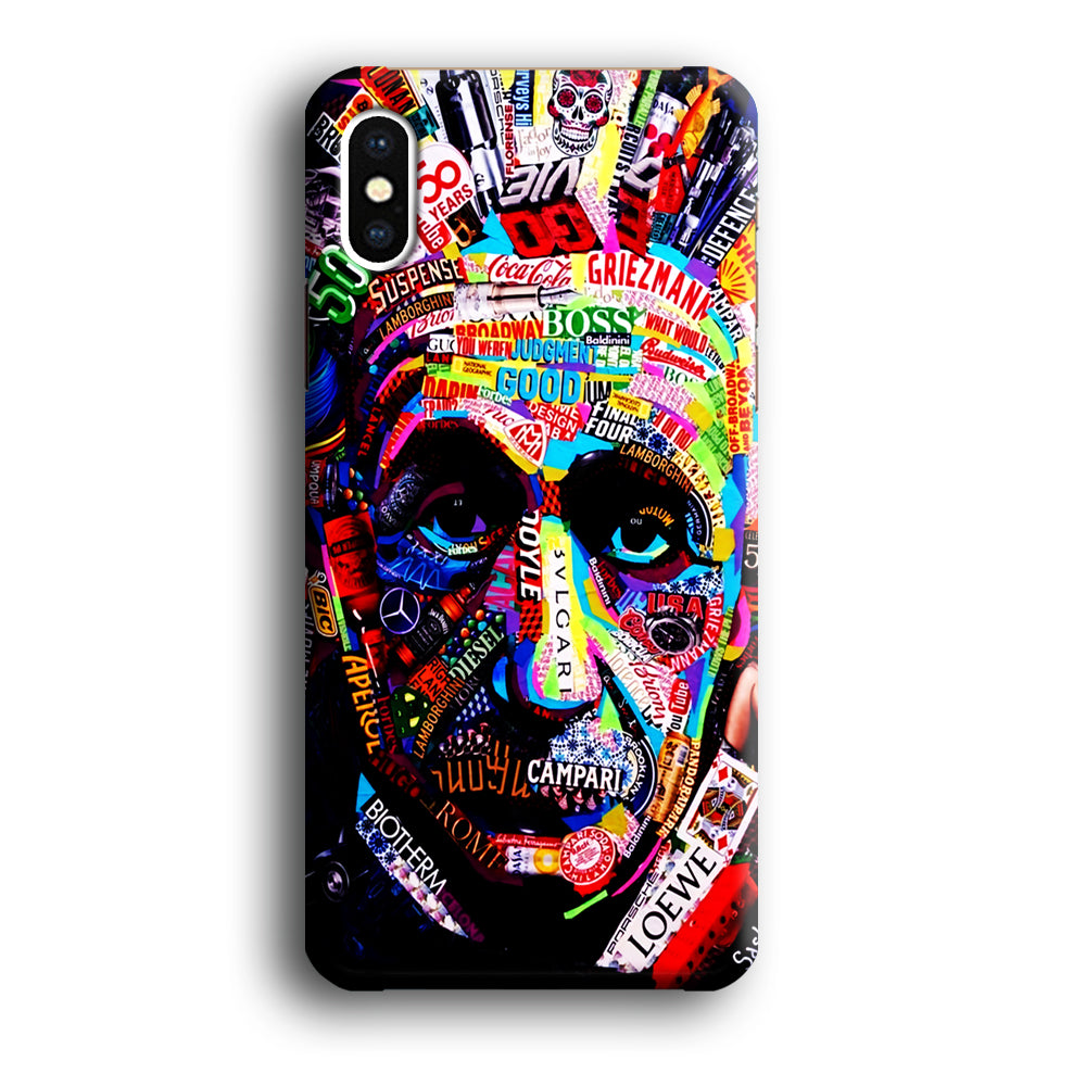 Albert Einstein Abstract iPhone Xs Case