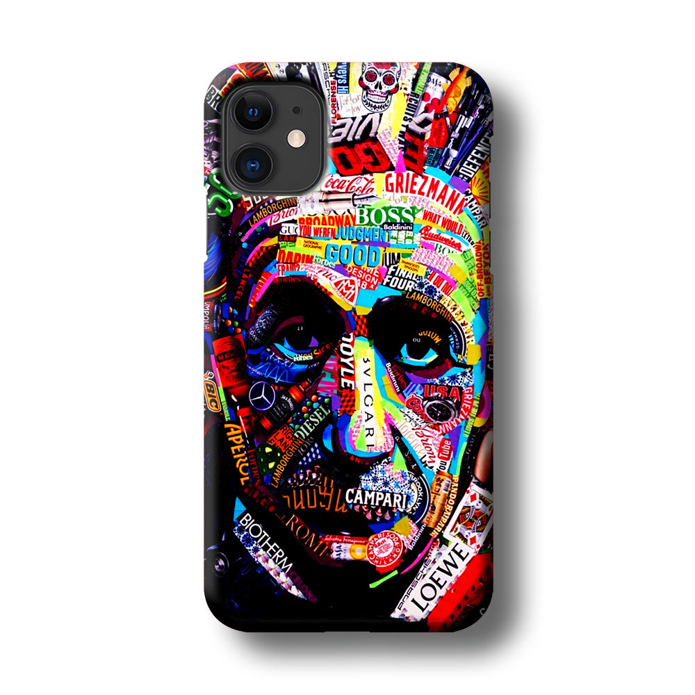 Albert Einstein Abstract iPhone 11 Case