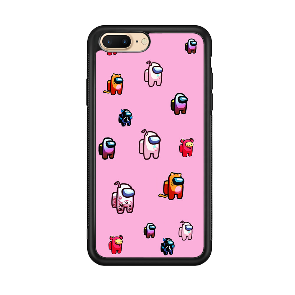 Among Us Cute Pink iPhone 8 Plus Case