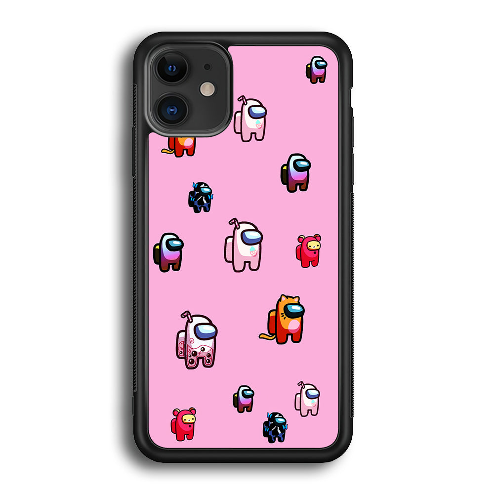 Among Us Cute Pink iPhone 12 Case