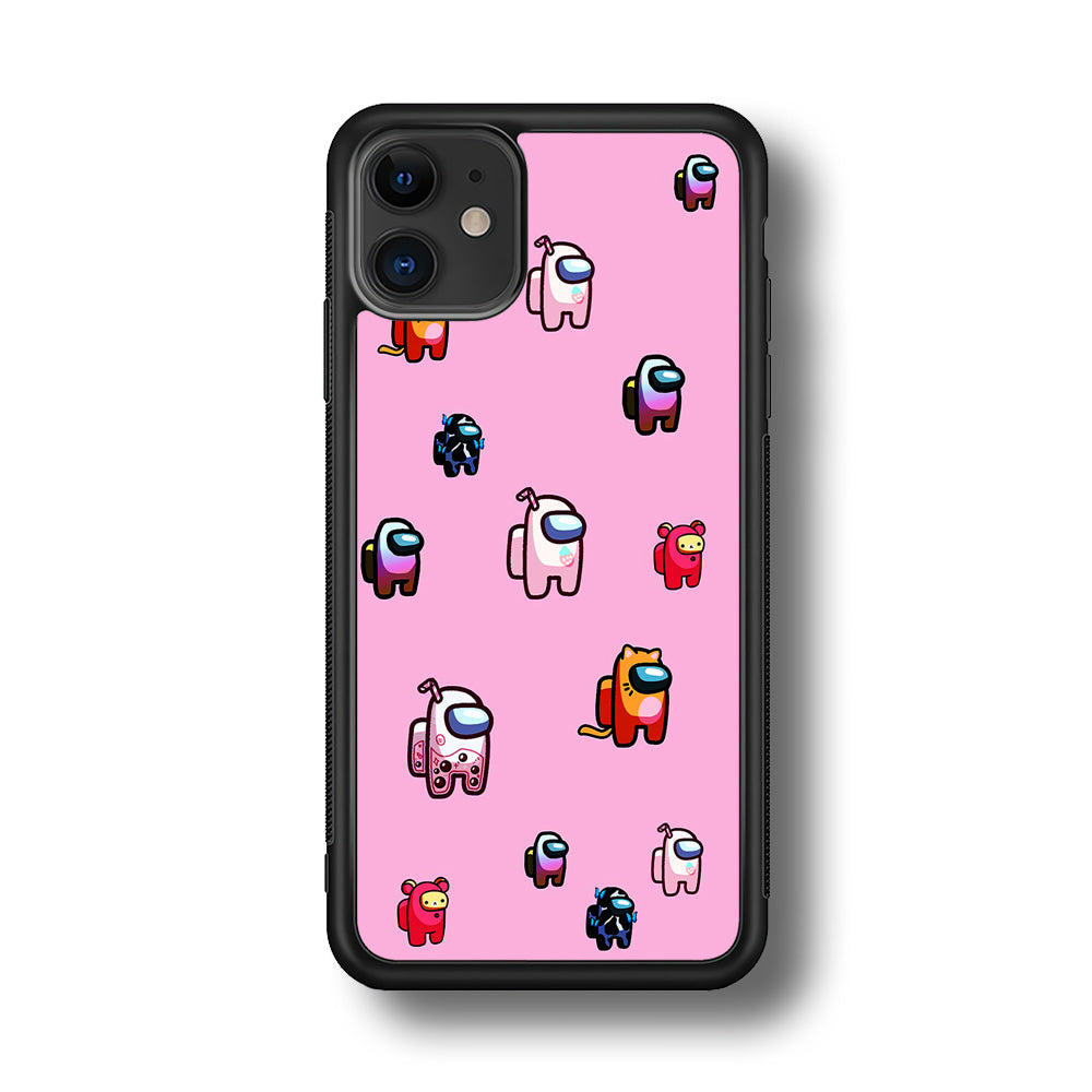 Among Us Cute Pink iPhone 11 Case