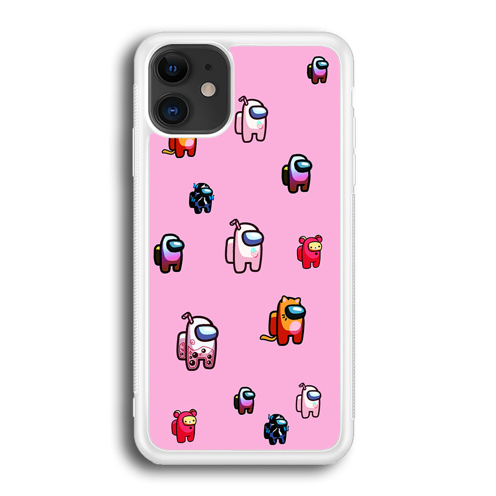 Among Us Cute Pink iPhone 12 Case