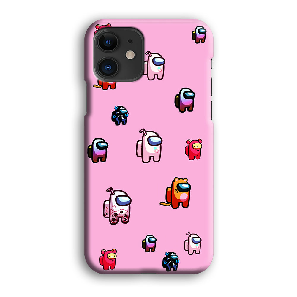 Among Us Cute Pink iPhone 12 Mini Case