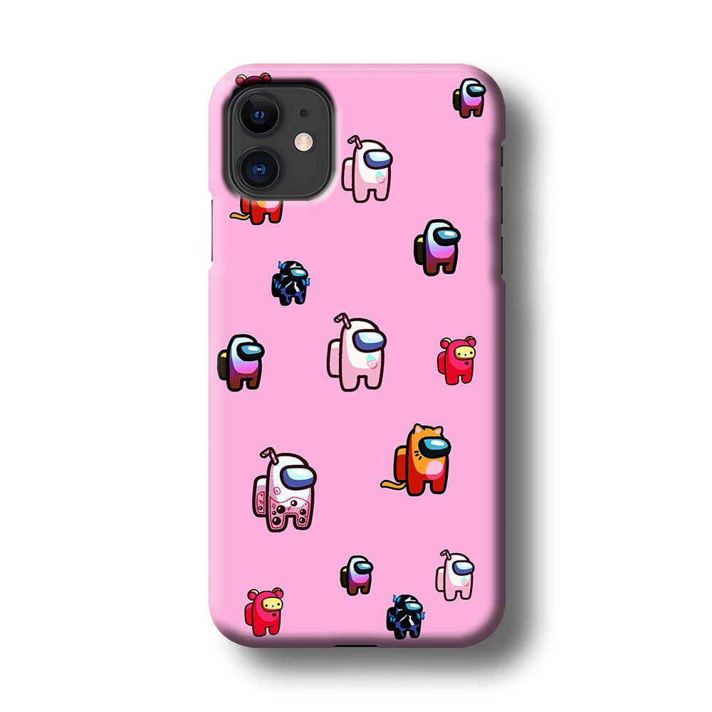 Among Us Cute Pink iPhone 11 Case