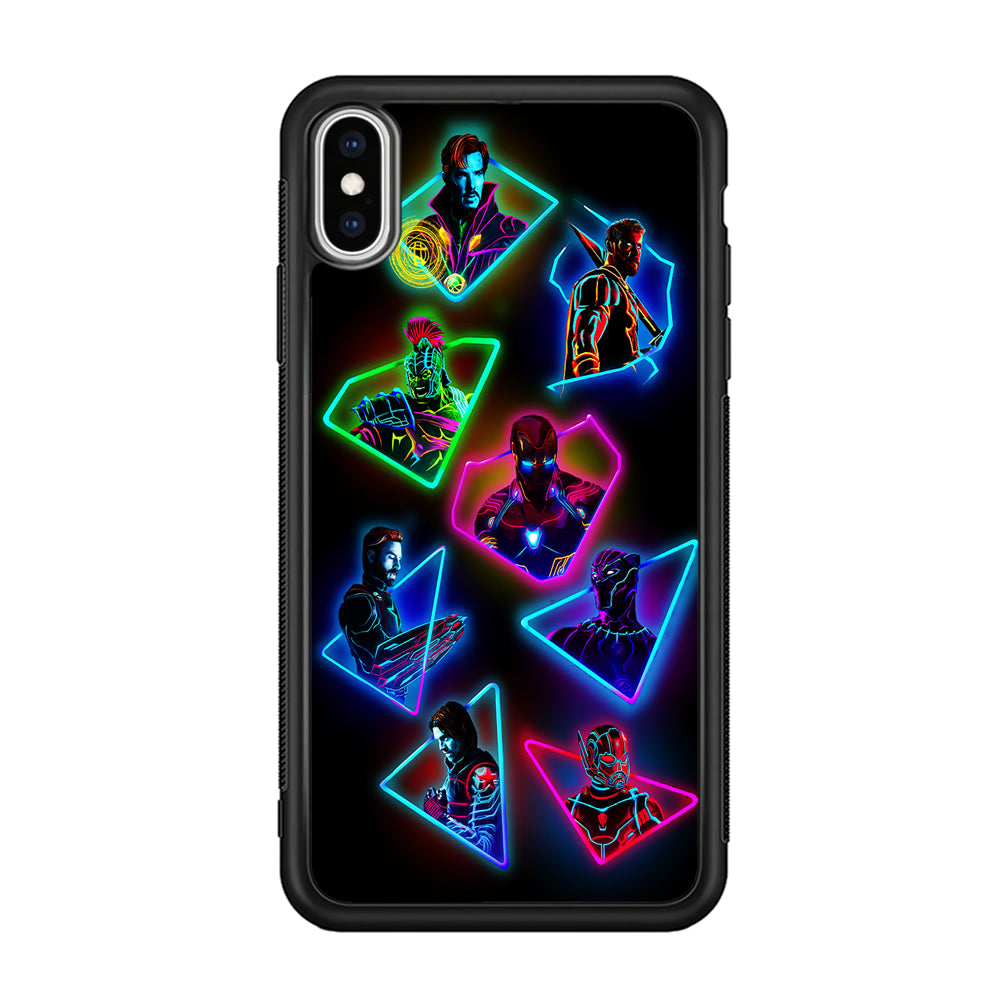 Avengers Glow Neon iPhone Xs Case