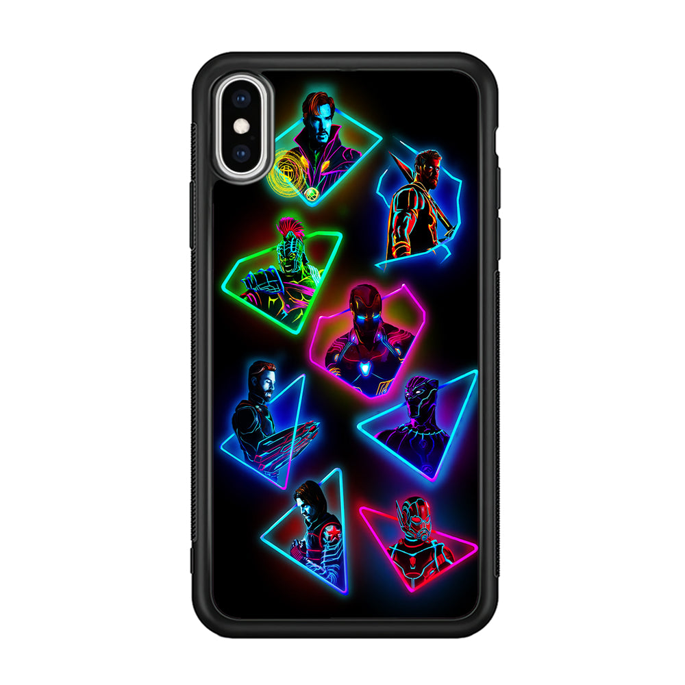 Avengers Glow Neon iPhone Xs Max Case