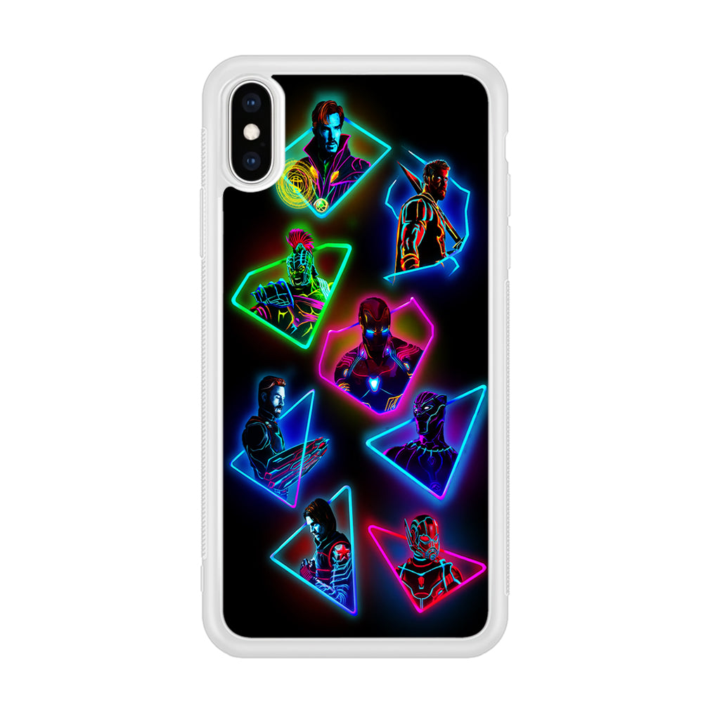 Avengers Glow Neon iPhone Xs Case