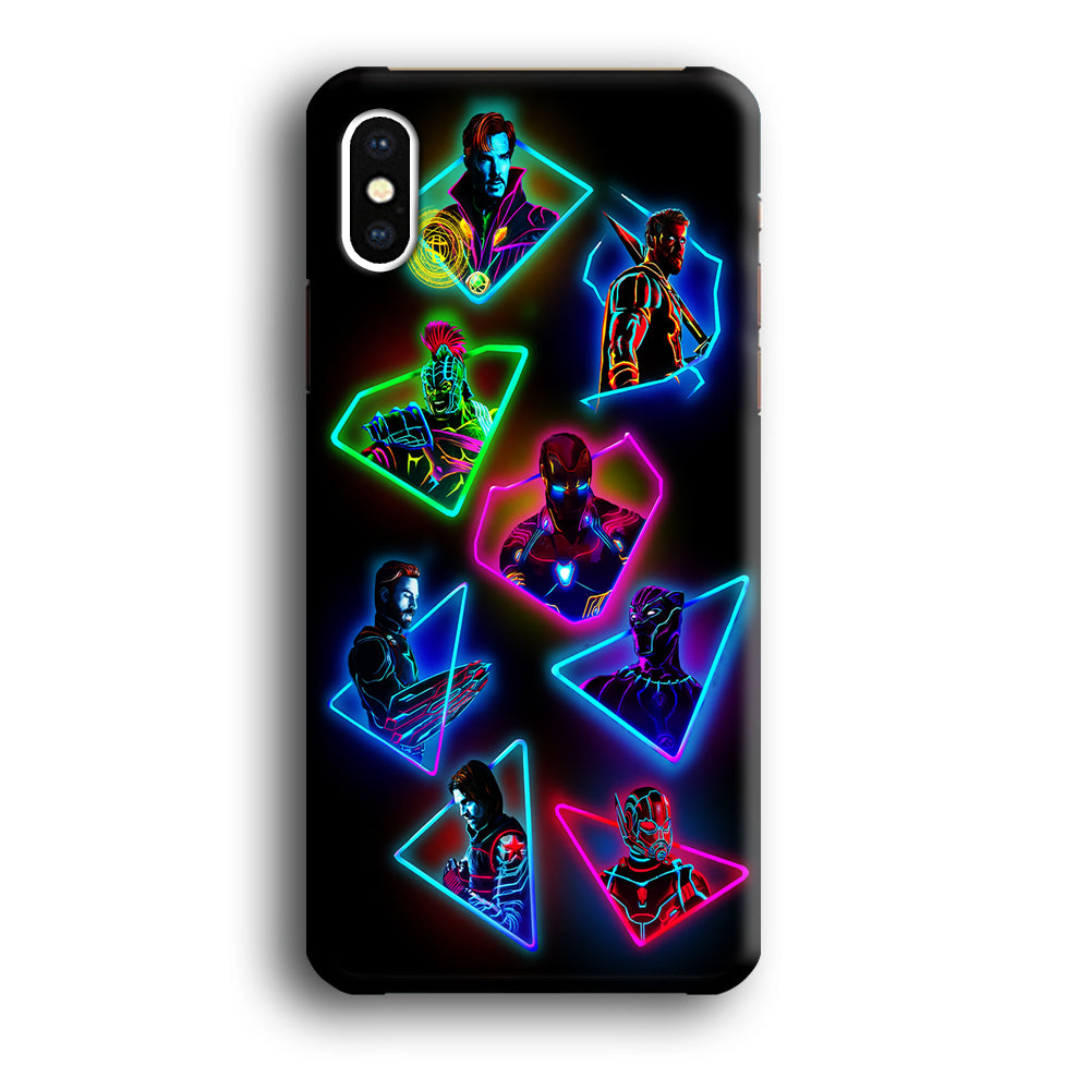 Avengers Glow Neon iPhone Xs Case