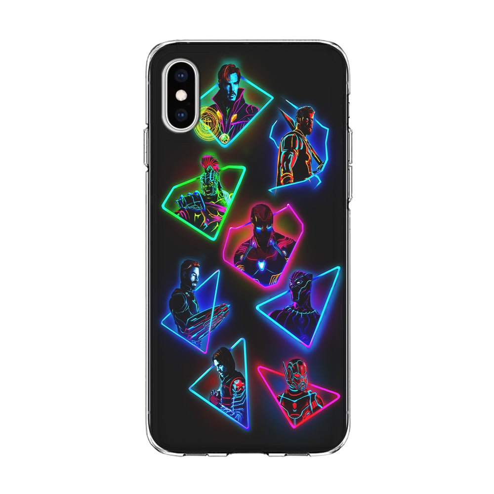 Avengers Glow Neon iPhone X Case
