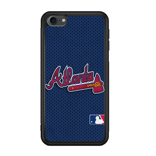Baseball Atlanta Braves MLB 002 iPod Touch 6 Case-Phone Case-Rubber White (2D Case)-Altracase