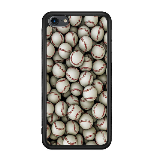 Baseball Ball Pattern iPod Touch 6 Case-Phone Case-Rubber White (2D Case)-Altracase