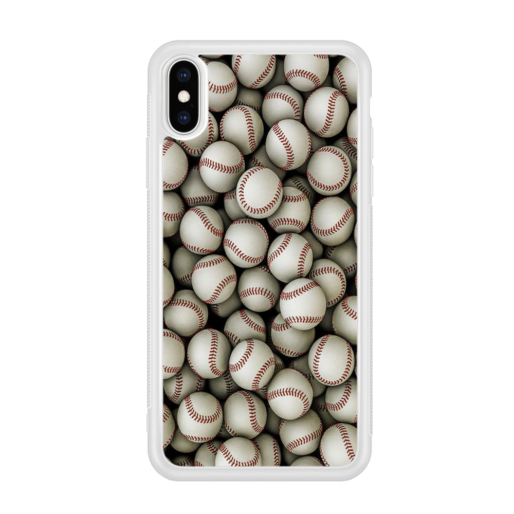 Baseball Ball Pattern iPhone Xs Max Case