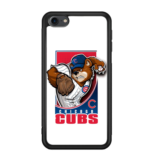Baseball Chicago Cubs MLB 001 iPod Touch 6 Case-Phone Case-Rubber White (2D Case)-Altracase