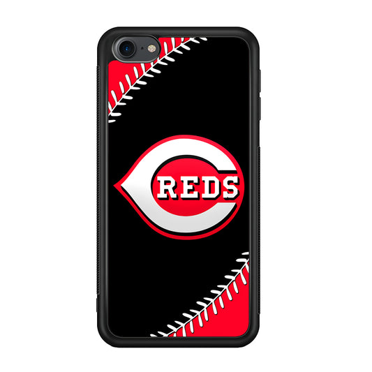Baseball Cincinnati Reds MLB 002 iPod Touch 6 Case-Phone Case-Rubber White (2D Case)-Altracase