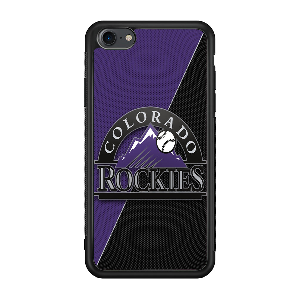 Baseball Colorado Rockies MLB 001 iPhone 7 Case-Phone Case-Rubber Black (2D Case)-Altracase
