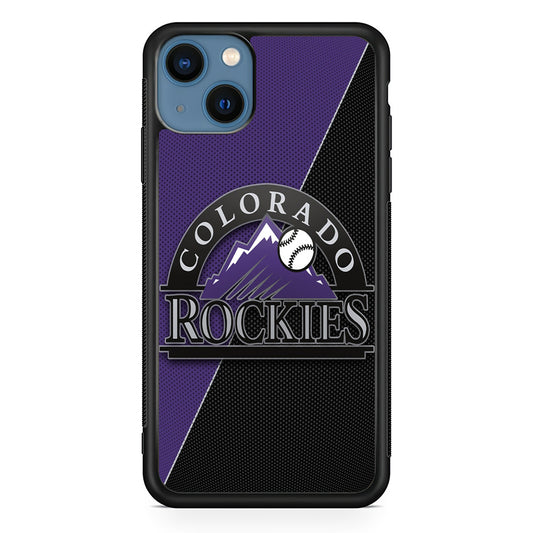 Baseball Colorado Rockies MLB 001 iPhone 13 Mini Case-Phone Case-Rubber Black (2D Case)-Altracase