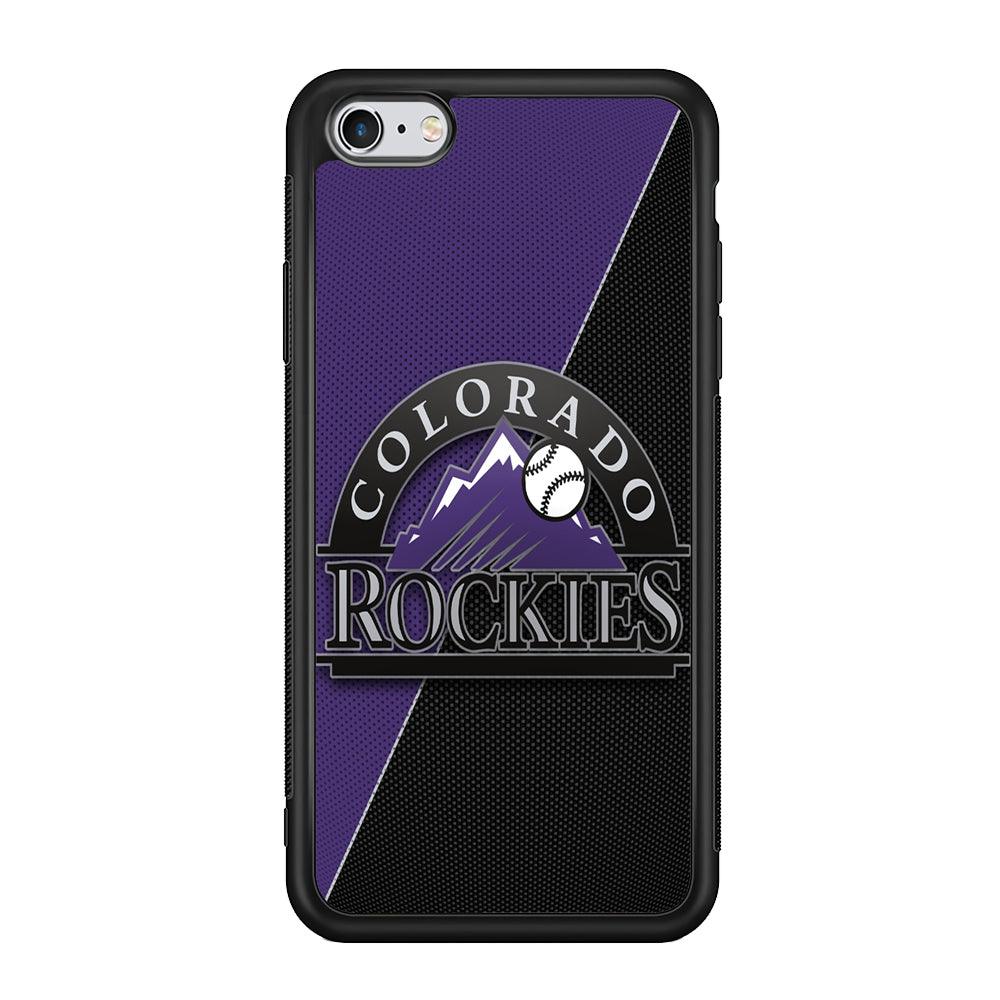 Baseball Colorado Rockies MLB 001 iPhone 6 | 6s Case-Phone Case-Rubber Black (2D Case)-Altracase