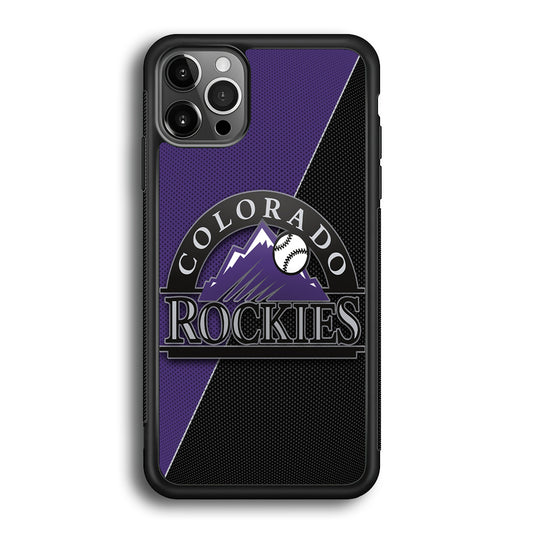 Baseball Colorado Rockies MLB 001 iPhone 12 Pro Case-Phone Case-Rubber Black (2D Case)-Altracase