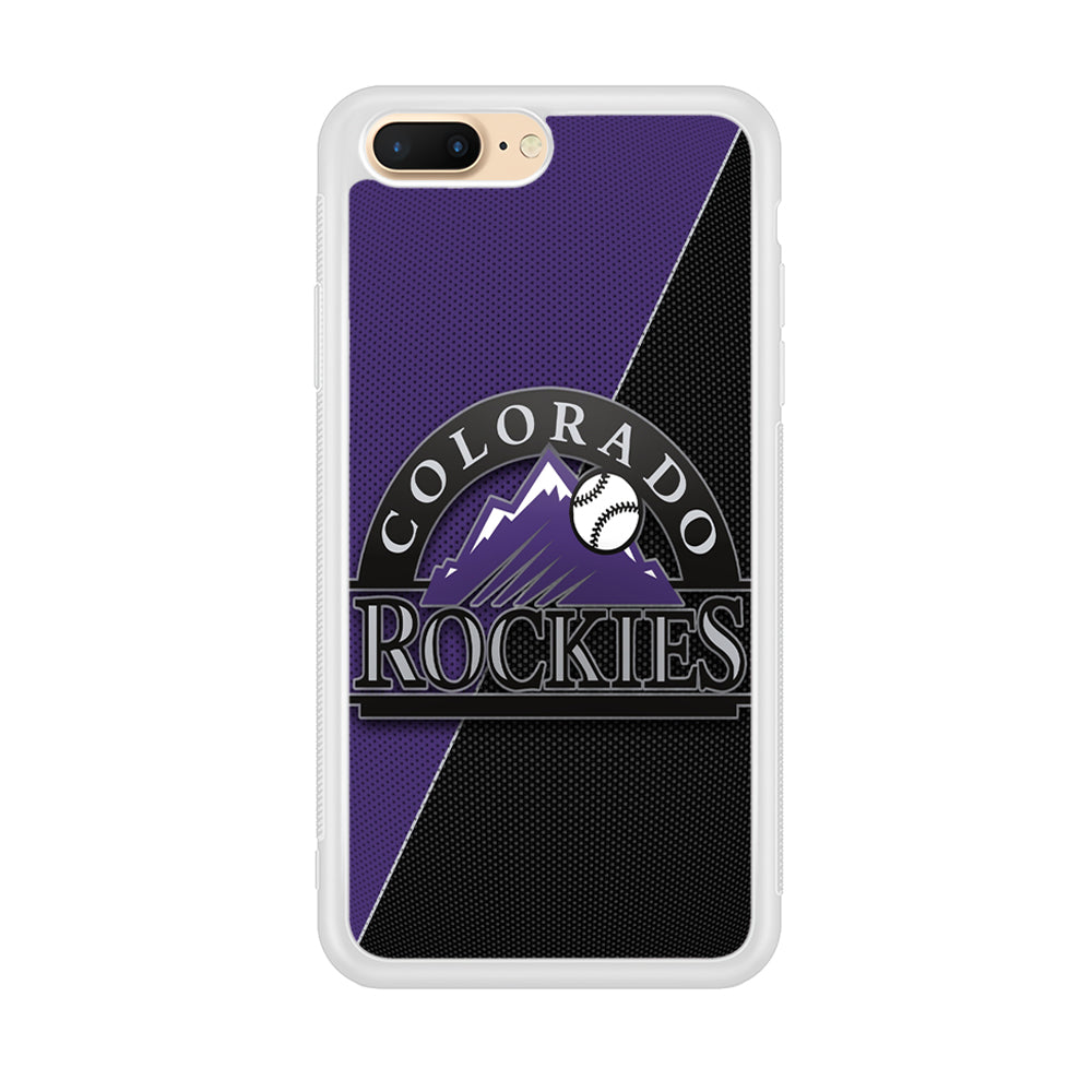 Baseball Colorado Rockies MLB 001 iPhone 8 Plus Case-Phone Case-Rubber White (2D Case)-Altracase