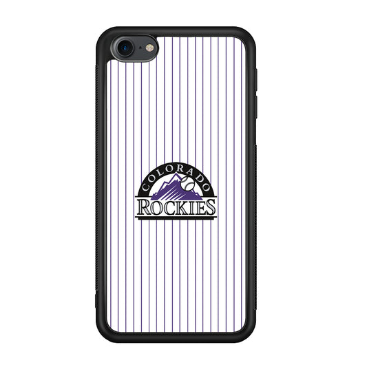 Baseball Colorado Rockies MLB 002 iPod Touch 6 Case-Phone Case-Rubber White (2D Case)-Altracase