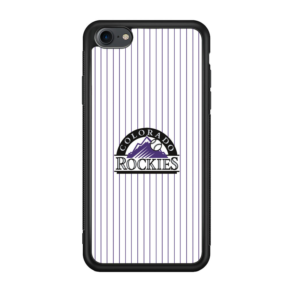 Baseball Colorado Rockies MLB 002 iPhone 7 Case-Phone Case-Rubber Black (2D Case)-Altracase