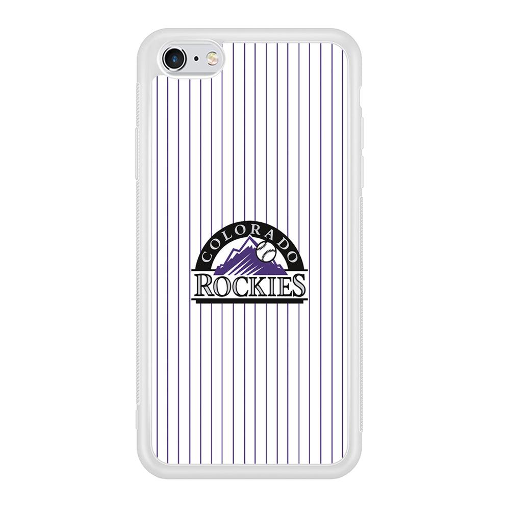 Baseball Colorado Rockies MLB 002 iPhone 6 | 6s Case-Phone Case-Rubber White (2D Case)-Altracase