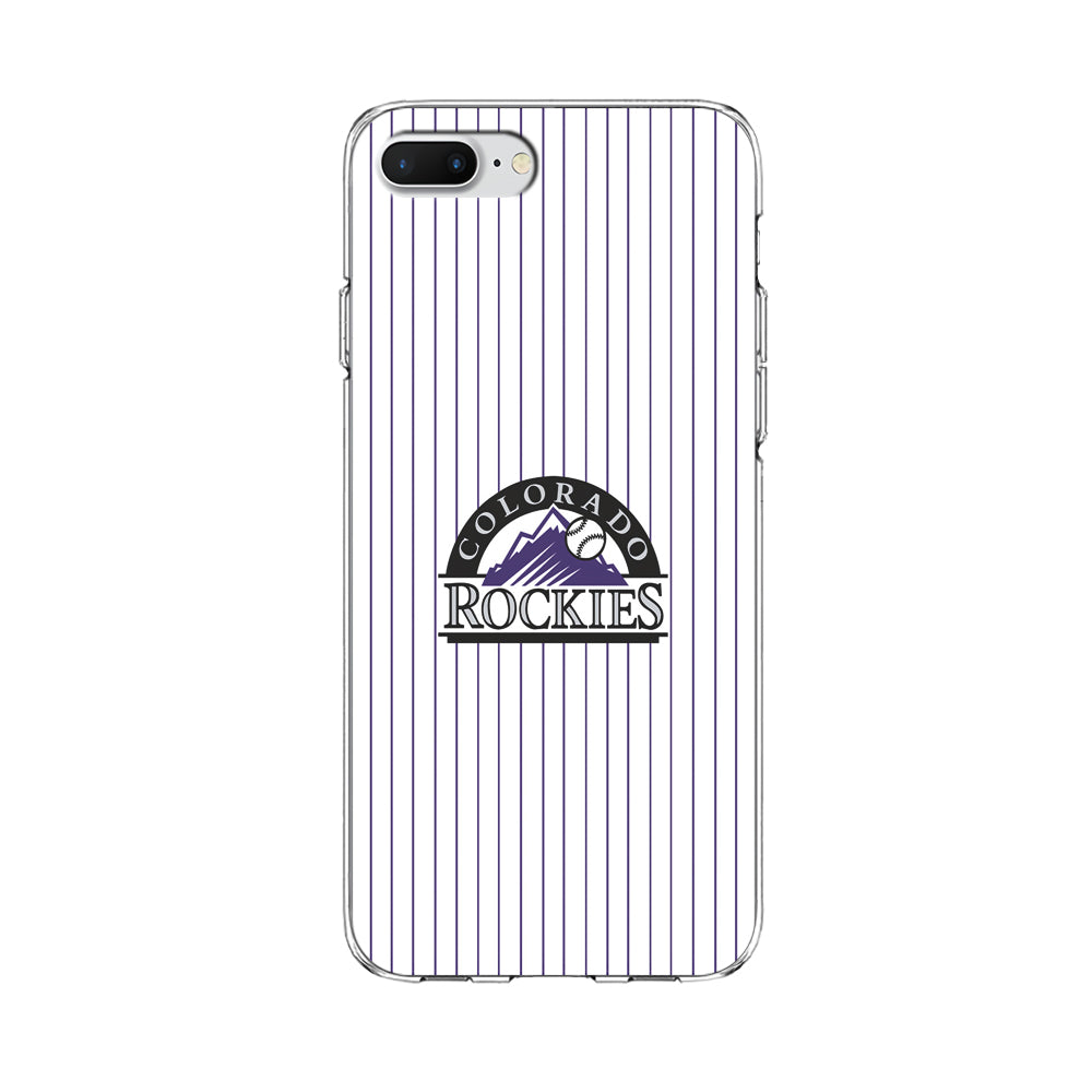Baseball Colorado Rockies MLB 002 iPhone 8 Plus Case-Phone Case-Clear Soft Case-Altracase