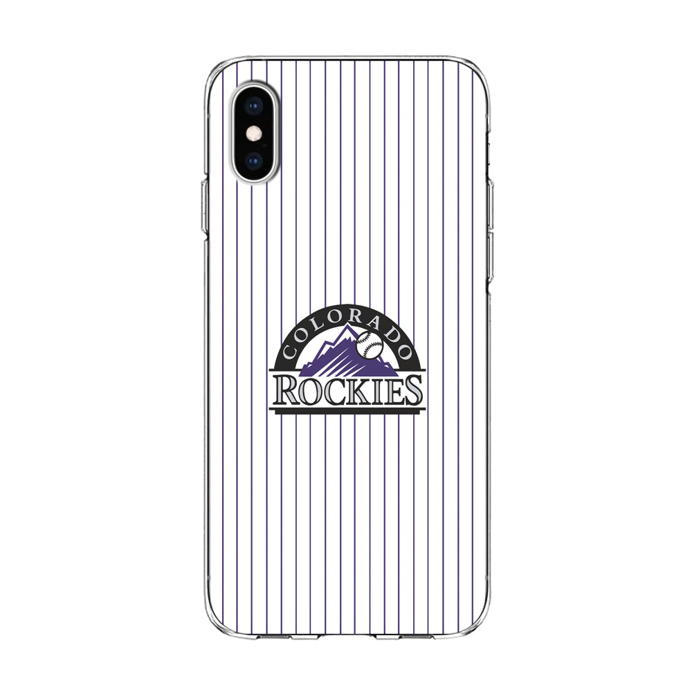 Baseball Colorado Rockies MLB 002 iPhone Xs Case-Phone Case-Clear Soft Case-Altracase