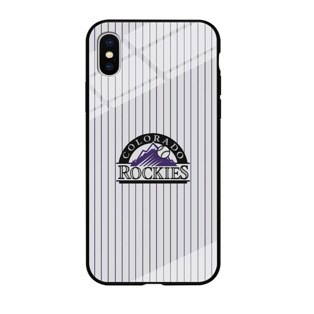 Baseball Colorado Rockies MLB 002 iPhone Xs Case-Phone Case-Tempered Glass Case-Altracase