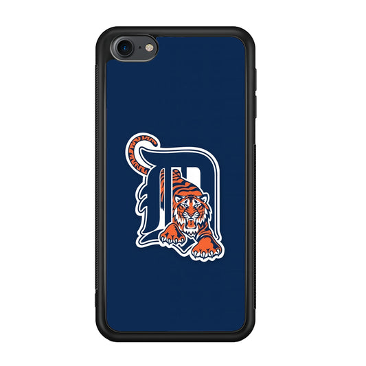 Baseball Detroit Tigers MLB 001 iPod Touch 6 Case-Phone Case-Rubber White (2D Case)-Altracase