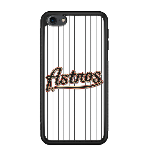 Baseball Houston Astros MLB 002 iPod Touch 6 Case-Phone Case-Rubber White (2D Case)-Altracase
