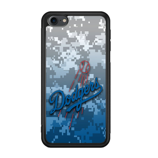 Baseball Los Angeles Dodgers MLB 001 iPod Touch 6 Case-Phone Case-Rubber White (2D Case)-Altracase