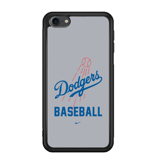 Baseball Los Angeles Dodgers MLB 002 iPod Touch 6 Case-Phone Case-Rubber White (2D Case)-Altracase