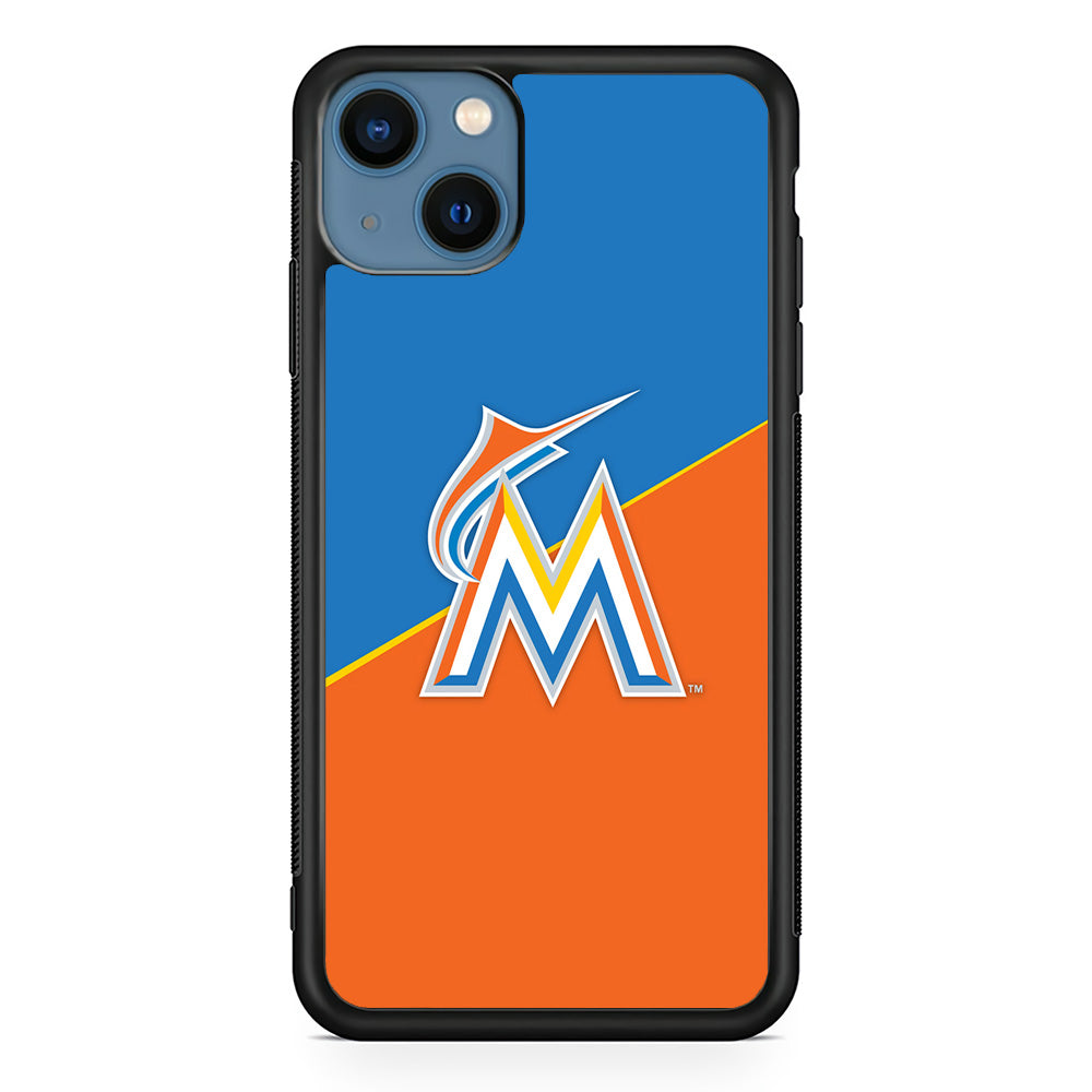 Baseball Miami Marlins MLB 002 iPhone 13 Case-Phone Case-Rubber Black (2D Case)-Altracase