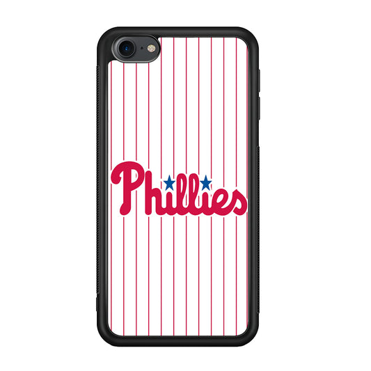 Baseball Philadelphia Phillies MLB 002 iPod Touch 6 Case-Phone Case-Rubber White (2D Case)-Altracase