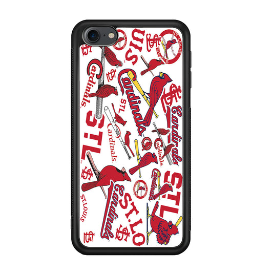 Baseball St. Louis Cardinals MLB 001 iPod Touch 6 Case-Phone Case-Rubber White (2D Case)-Altracase