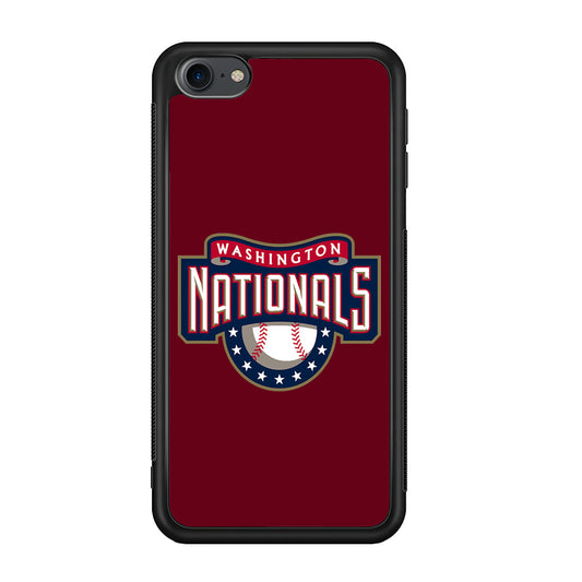 Baseball Washington Nationals MLB 002 iPod Touch 6 Case-Phone Case-Rubber White (2D Case)-Altracase