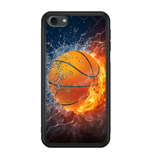 Basketball Ball Cool Art iPod Touch 6 Case-Phone Case-Rubber White (2D Case)-Altracase
