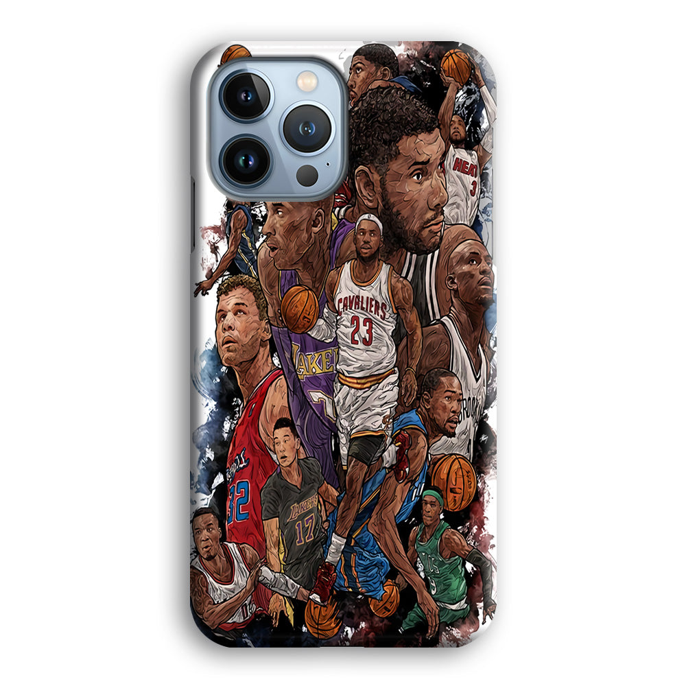 Basketball Players Art iPhone 14 Pro Max Case